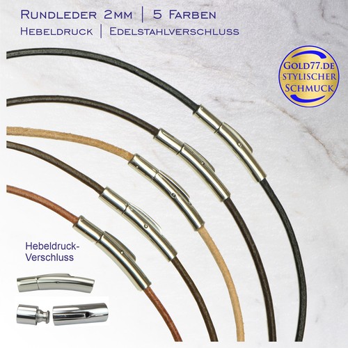 Lederkette glatt 2mm