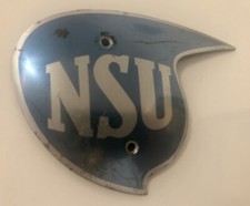 Tankemblem NSU Konsul, Max, Lux emailliert Wappen Original Dachbodenfund