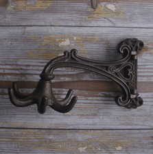 WANDGARDEROBE MIT 6 HAKEN GARDEROBE SCHWENKBAR GUSSEISEN ANTIK LANDHAUSSTIL NEU 