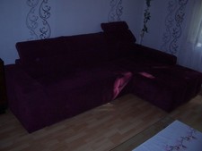 Wohnlandschaft L Form /gebraucht Neuwertig Brombeer farben !?