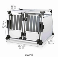 Trixie Doppel-Transportbox 93x64x88 cm für Hunde - stabil & sicher
