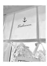 Raffrollo Badezimmer Anker maritim Vorhang Gardine Bad Shabby Bistrogardine