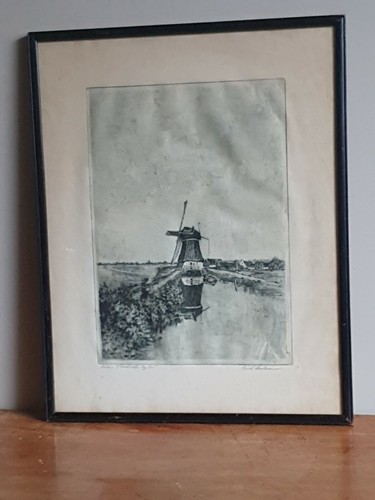 Antike radierung signiert - antike, von