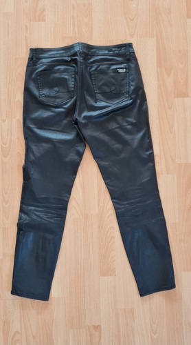 Cropped coated jeans - coated,