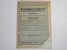 Fahrzeugbrief DDR