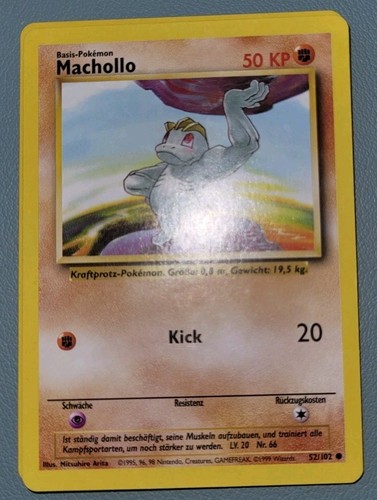 Pokemon karte machollo 102 - machollo, 52/102