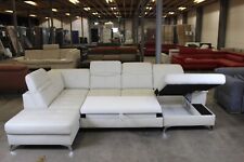 Ledersofa Ledercouch Lederecksofa U-Sofa Rundsofa Sofa Couch Schlafsofa