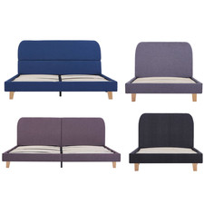 Bettgestell Einzelbett Doppelbett Gästebett Bettrahmen Lattenrost Bett Stoff