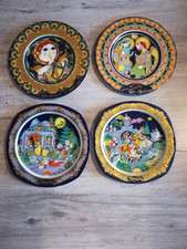 Rosenthal 4 Porzellan Weihnachtsteller  Björn Wiinblad  Zustand siehe Bilder