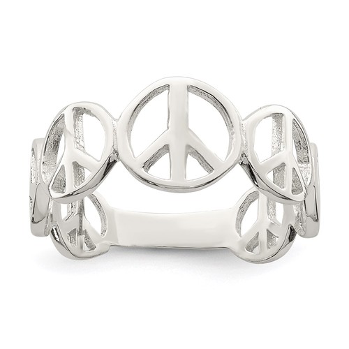 Sterling silber poliert peace - silber,