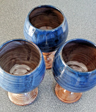 Weinkelche keramik blau - weinkelche,,