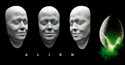 Lebensgroße büste alien - büste,