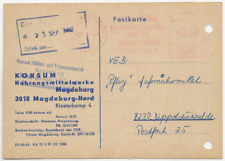 71/654 AK POSTKARTE VEB PFLUG HAFERNÄHRMITTEL DIPPOLDISWALDE DDR MAGDEBURG NORD