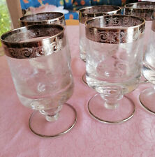 Gläser mit Platinrand Murano