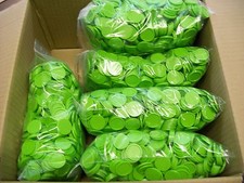 5000 Einkaufswagenchips  Wertmarken Pfandmarken Veranstaltung Event Ekw 02 Grün