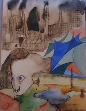 Aquarell auf Papier  Ohne
