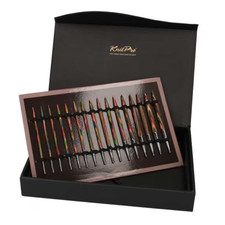 knitpro Deluxe Set Symfonie Rundstricknadeln Nadelspitzen Holz 3,5-8 mit Seile