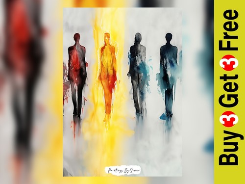 Figur silhouetten aquarell - silhouetten,,