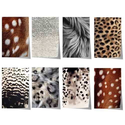 Tiermuster poster reh leopard - tiermuster,