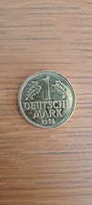 1 DM Deutsche Mark 24 Karat vergoldet Jahrgang 1966