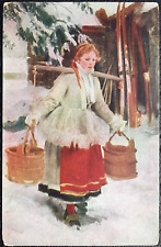 Ansichtskarte Wasserträgerin Bära Vattern / Anders Zorn Schweden Paul Heckscher