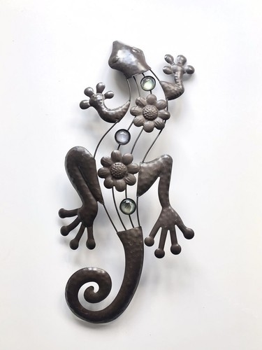 Metall deko gecko eidechse - deko,