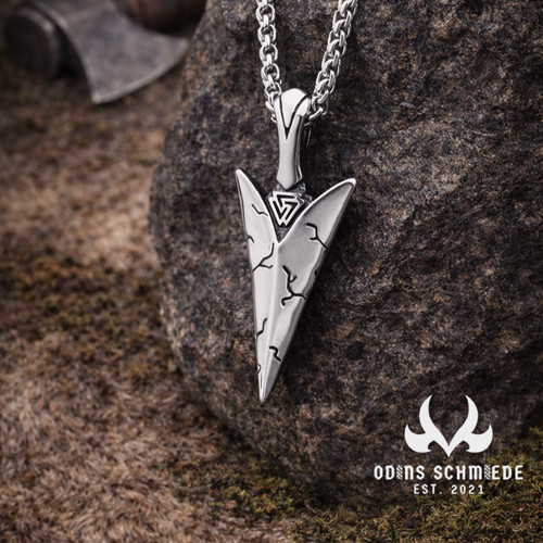 Vegvisir pfeilspitze halskette - vegvisir,