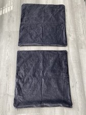 2x Ikea SANELA Kissenbezug, dunkelgrau, 50x50 cm Baumwollsamt