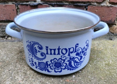 Ddr alter emaille kochtopf - ddr,