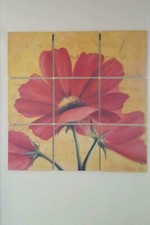 Blumenbild 90x90 Cm
