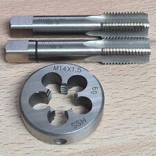 M14 x 1,5 Schneideisen + 2 tlg. Handgewindebohrer Feingewinde Gewindebohrer