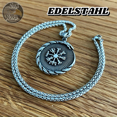 Vegvisir triqueta edelstahl - vegvisir,