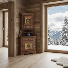 Voglauer Anno 1800 altrosa Eckschrank Schrank Eck Ecke Landhaus Bauernschrank