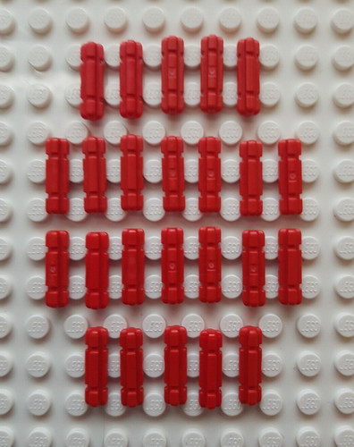 25x lego technic - lego, red