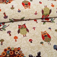 Gobelin Eule Dekostoff