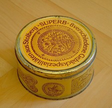 DDR Blechdose Delikat " Superb Verschiedene Gebäckspezialitäten aus Stollberg "