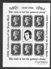 Großbritannien Aschenputtel 150 Jahre Penny Black mit Robert Burns