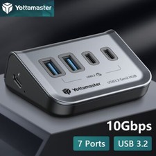 Yottamaster 4 Port USB C 3.2 Hub Aktiv Verteiler USB für PC Laptop Super Speed