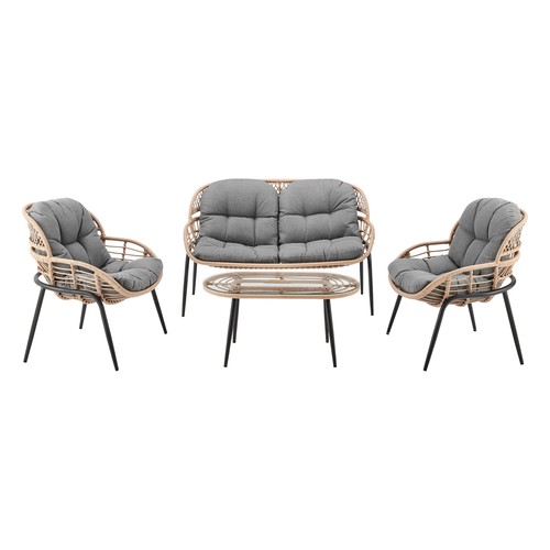 Lounge set 8tlg rattan - set, 8tlg.