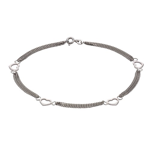 Fußkette herz sterling - fußkette, 25