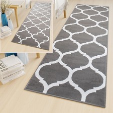 Teppich Läufer KurzflorGrau