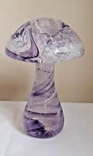 Lila Wirbel Pilz von Reiher Glas - 16 cm - Geschenkbox - Handarbeit in Cumbria UK
