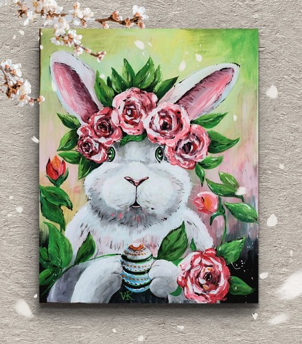 Hase osterei handgemaltes - hase,
