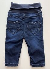 Baby Jeanshose Größe 68 Hose blau Mädchen Herzen Staccato