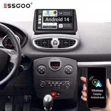 Für RENAULT CLIO MK3 2005-2011 Android 14 Carplay Autoradio GPS NAVI WIFI BT SWC