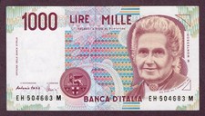 Italien 1000 lire - 1000, banknote