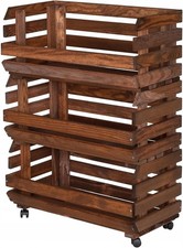 Obstkiste Holz Rollen Obst