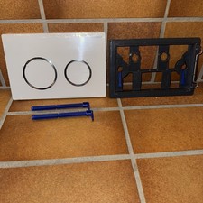 Geberit Betätigungsplatte Omega20 weiß/chrom für 2-Mengen-Spülung Drückerplatte