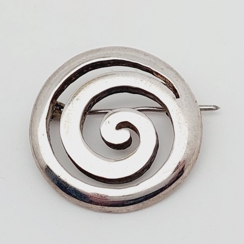 925 silber spirale brosche - 925,