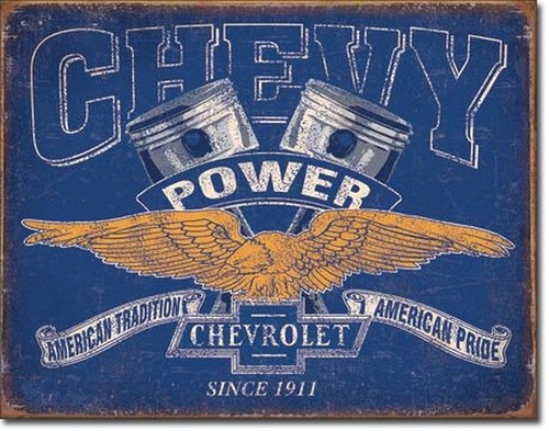 Blechschild chevy power - chevy,